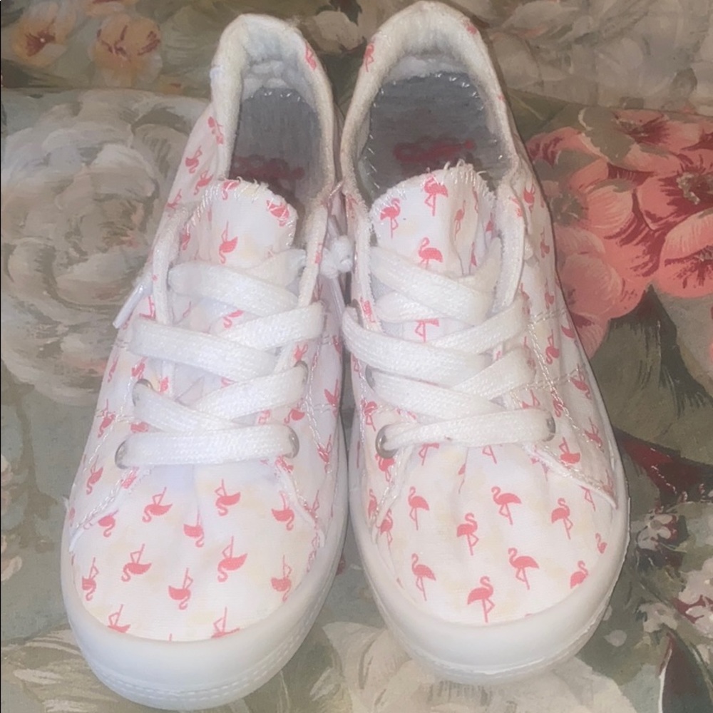 Jellypop canvas flamingo print size 3m shoes EUC.